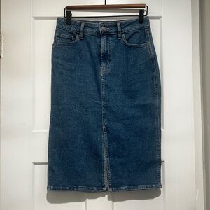 Gap denim midi pencil skirt size 4